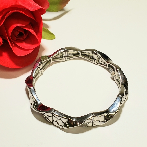 LIA SOPHIA Silvertone Stretch Bracelet - Picture 4 of 8